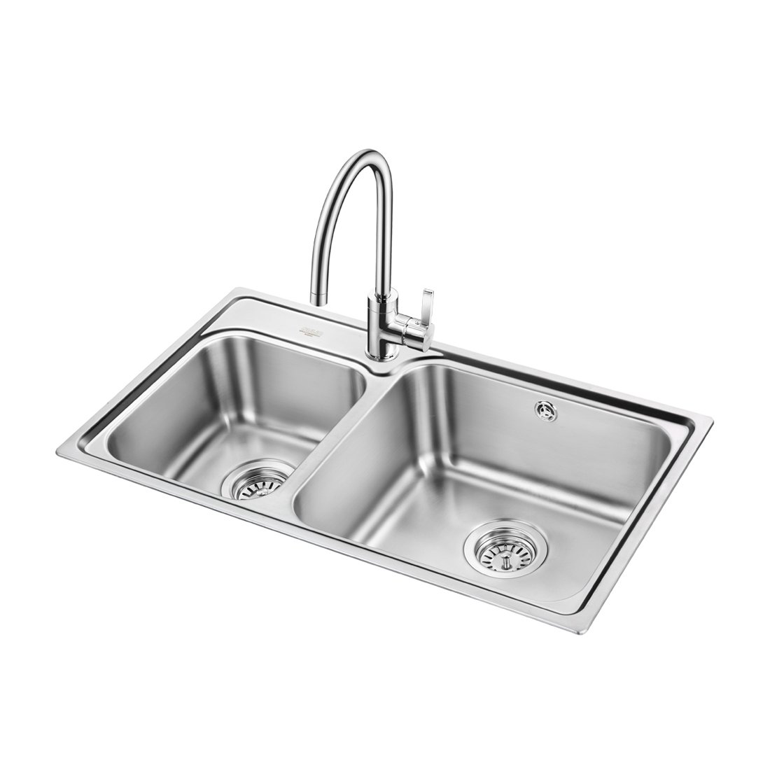 oulin欧琳不锈钢双盆水槽套餐ol-2201 8101